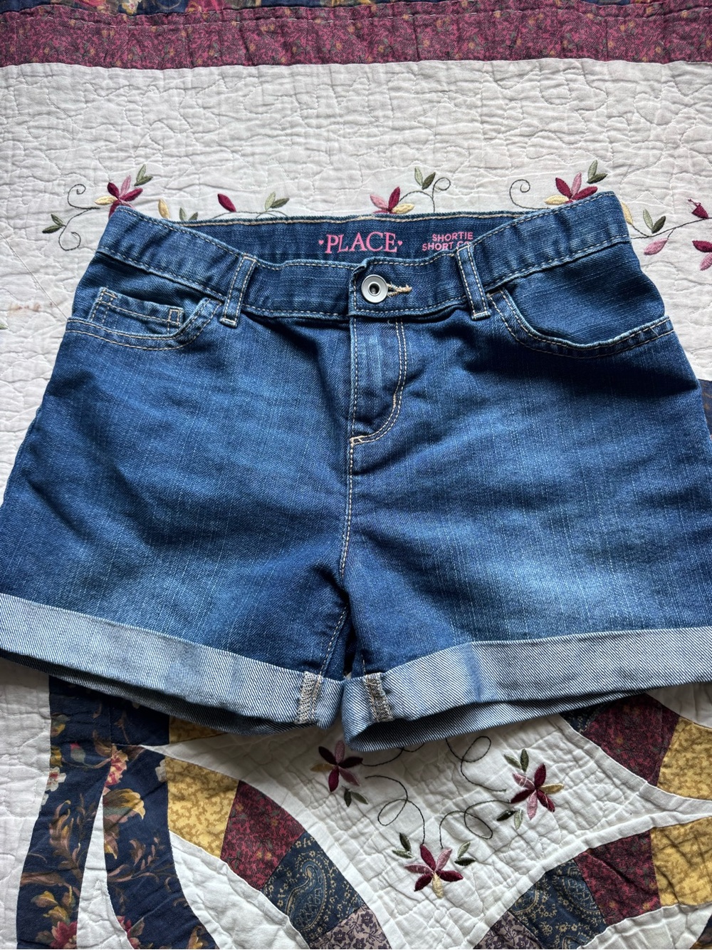 The Children's Place Denim Cuffed Jean Shorts - Blue
